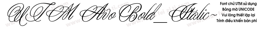 UTM AvoBold_Italic字体转换